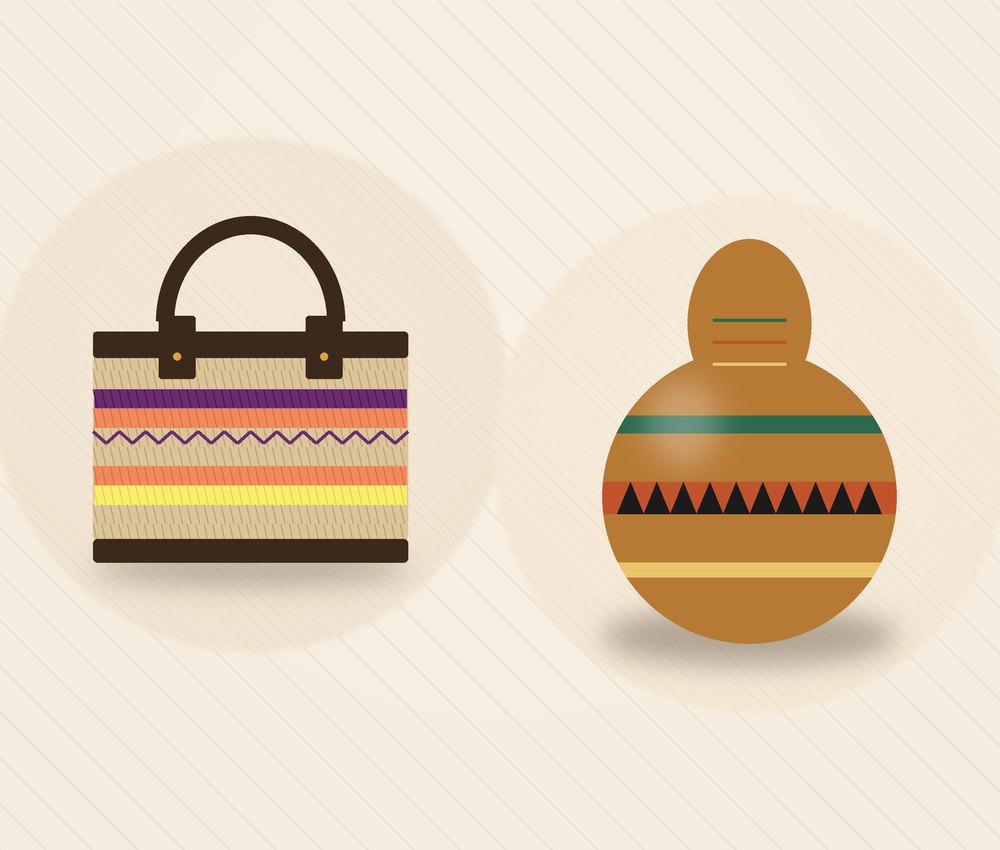 Artisan materials and woven work